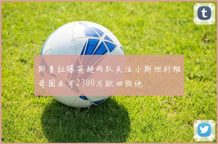 斯基拉曝英超两队关注小斯坦科维奇国米可2300万欧回购他